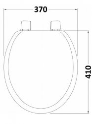 Bayswater Traditional Round Toilet Seat with Plastic Hinges