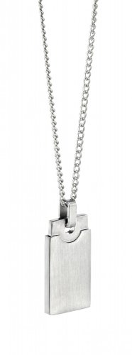 Fred Bennett Brushed Stainless Steel Rectangle Pendant