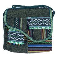 Large Aztec Gheri Cotton Saddle Bag - Green