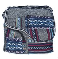 Large Aztec Gheri Cotton Saddle Bag - Grey
