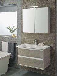 Ideal Standard Connect Air 800mm Vanity Unit (Light Grey Wood with Matt White Interior)