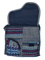 Large Aztec Gheri Cotton Saddle Bag - Grey