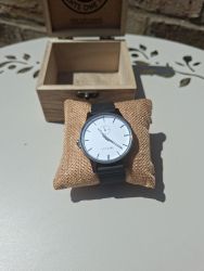 Brown Black White Wooden Mens Watch - Botanica