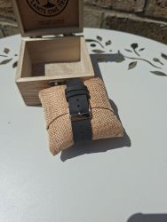 Brown Black White Wooden Mens Watch - Botanica