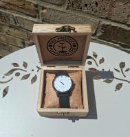Brown Black White Wooden Mens Watch - Botanica 