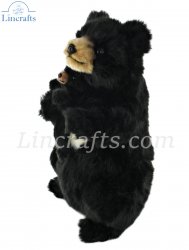Soft Toy Black Bear Mama & Baby by Hansa (31cm) 7966