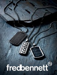 Fred Bennett Brushed Stainless Steel Rectangle Pendant