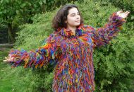 Fleece lined - shaggy  jacket - Rainbow