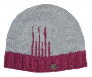 Pure Wool Deco Beanie - Berry Grey