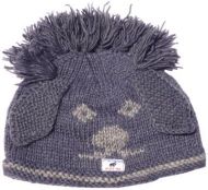 Pure Wool Hand knit - dawg hat - Grey