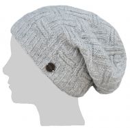Pure Wool Basket weave slouch hat - Pale natural