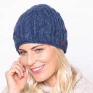 fleck - cable beanie - Blue