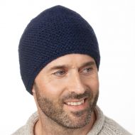 Airman's beanie  - pure new wool - dark blue