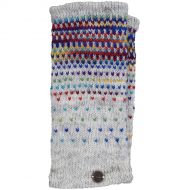 Pure wool - solar wristwarmer - pale grey/rainbow