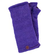 Fleece lined wristwarmer - Plain - Deep wisteria