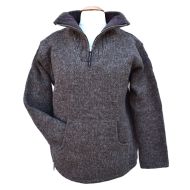 Fleece lined - pure wool pull on - Brown