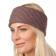 Pure Wool Fleece lined - Diagonal Chain Headband - Shadow