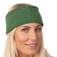 Pure Wool Fleece lined - Zigzag Heather Headband - Green Heather