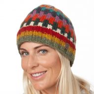 Pure wool - geometric beanie - jazzy 1