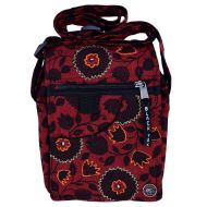 Small Print & Embroidered Bag - Russet/White