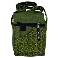 Small - cotton bag with printed fabric - green