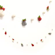 Handmade Christmas - Wool Felt Hanging Decoration - Christmas Stocking Garland
