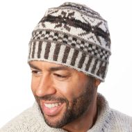 Cosmos beanie - hand knit - stone