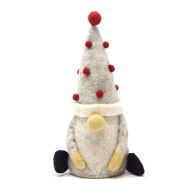 Handmade Christmas - Wool Felt Decoration - Pom Pom Gonk