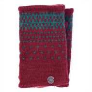 Hand knit - dual tick handwarmers - russet/green