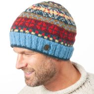 Pure Wool - Fair Isle Beanie - Coral