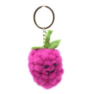 Raspberry - Wool Felt - Keyring