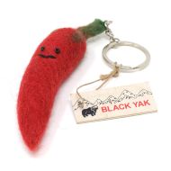 Red Chilli - Wool Felt - Keyring