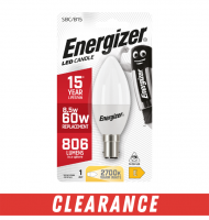 Energizer 8.5w LED Candle B15 (SBC) 806lm 827 - (S17383)