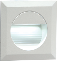 Knightsbridge 230V IP54 Recessed Square Indoor/Outdoor LED Guide/Stair/Wall Light White LED - (NH019W)