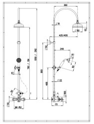 Silverdale Exposed Shower Set - Chrome