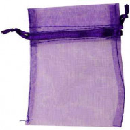 Small Purple Organza Bag