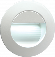 Knightsbridge 230V IP54 Recessed Round Indoor/Outdoor LED Guide/Stair/Wall Light White LED - (NH020W)