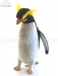 Soft Toy Bird, Crested Penguin by Hansa (24cm. H) 7098