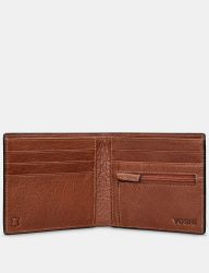 Men's Football Leather Wallet - Brown - Yoshi