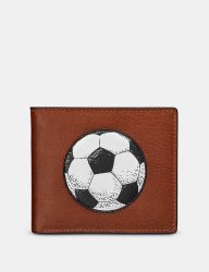 Men's Football Leather Wallet - Brown - Yoshi