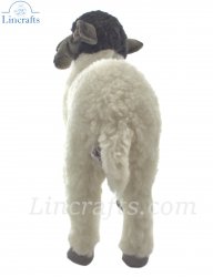 Soft Toy Black Faced Suffolk Sheep Standing by Hansa (33cm) 7822