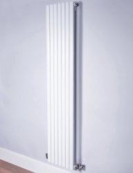 DQ Heating Cove Vertical White 1500 x 413mm Double Radiator