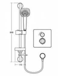 Ideal Standard Easybox Slim Bi Thermostatic Square Shower Pack