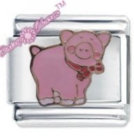Pink Pig Italian Charm