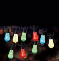 Premier Decorations 10 Connectable Spiral Filament Party Lights T50 Bulbs - Multicoloured