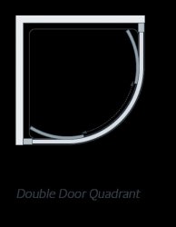 Lakes Low Threshold Double Door Quadrant Shower Enclosure