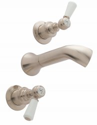 BC Designs Victrion Lever 3 Hole Wall Mounted Bath Filler