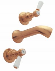 BC Designs Victrion Lever 3 Hole Wall Mounted Bath Filler