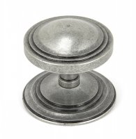 Pewter Art Deco Centre Door Knob