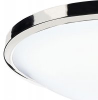 Dar Dover Round Acrylic Flush IP44 Polished Chrome